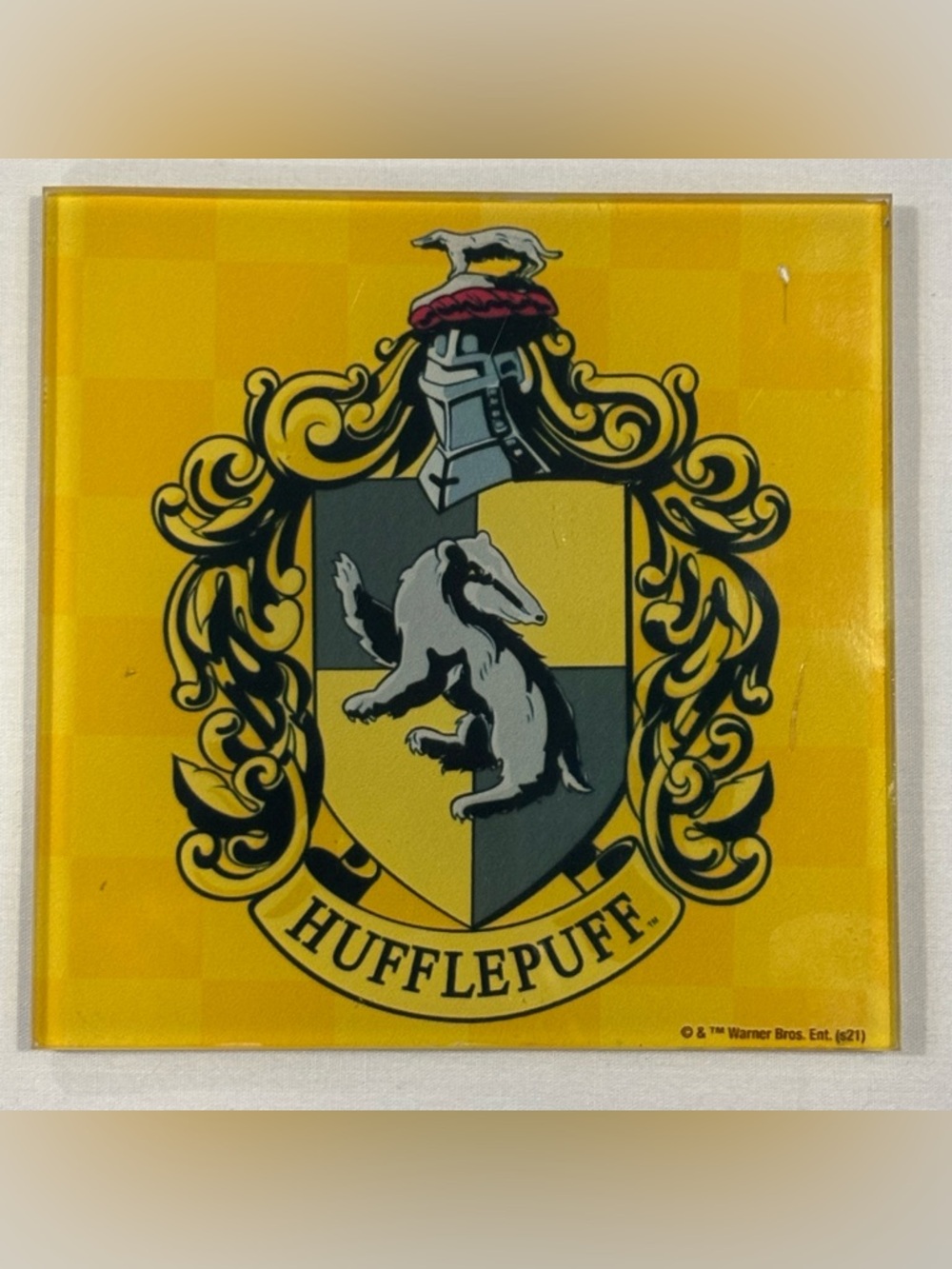 Official Warner Bros. Harry Potter Glass Coaster Set - 4 Hogwarts House Crests - Picture 4 of 6